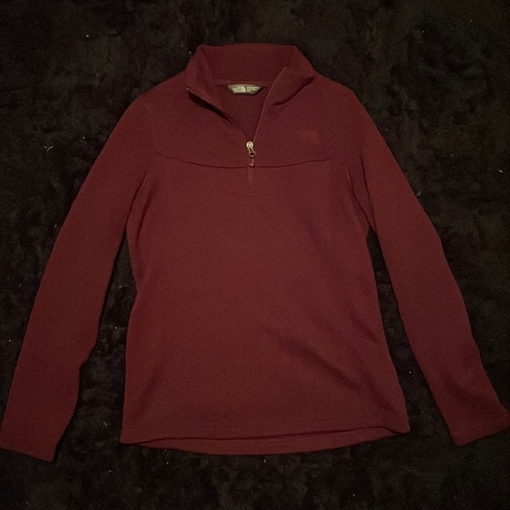 Maroon North Face Quarter Zip